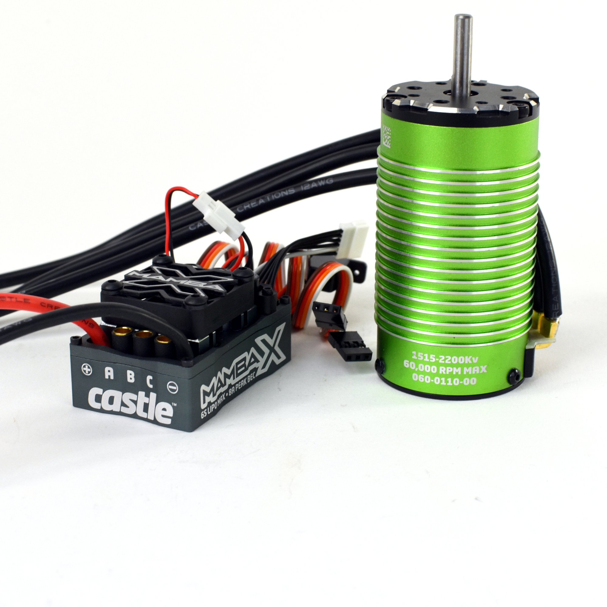 Castle Mamba X 1515-2200KV V2 combo brushless 4S sensored
