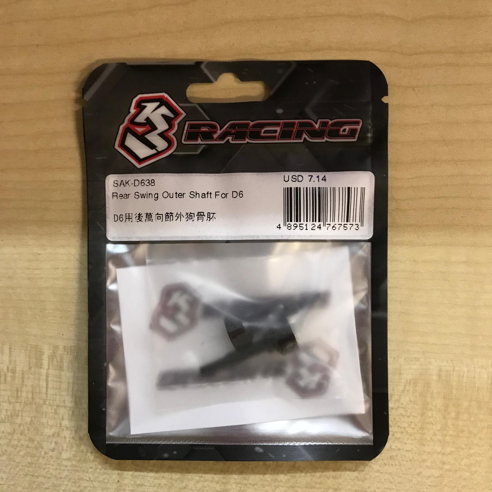 3RACING Sakura SAK-D638 arbre extérieur arrière D6