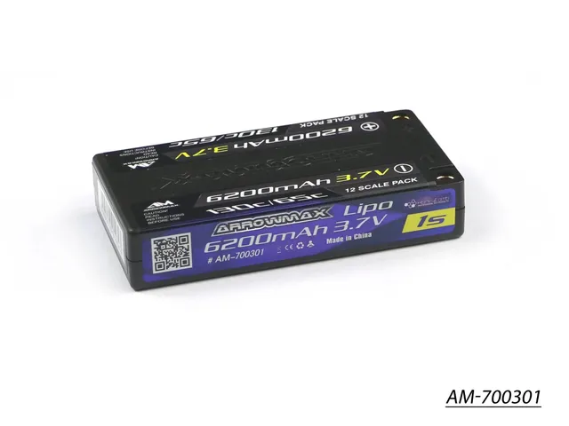 Arrowmax 1S LiPo 6200mAh 3.7V 65C AM-700301 1/12