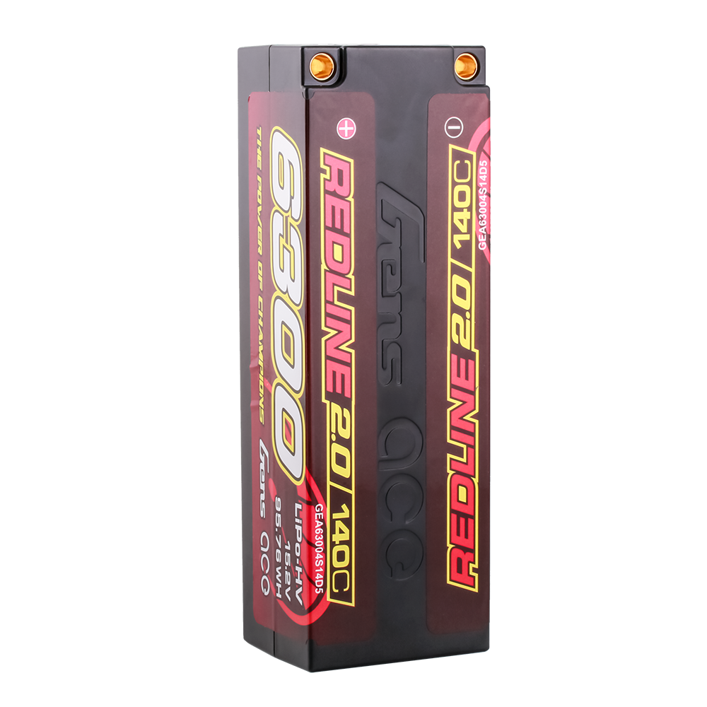 Gens Ace Redline 2.0 6300mAh 4S 140C batterie LiPo HV Bullet