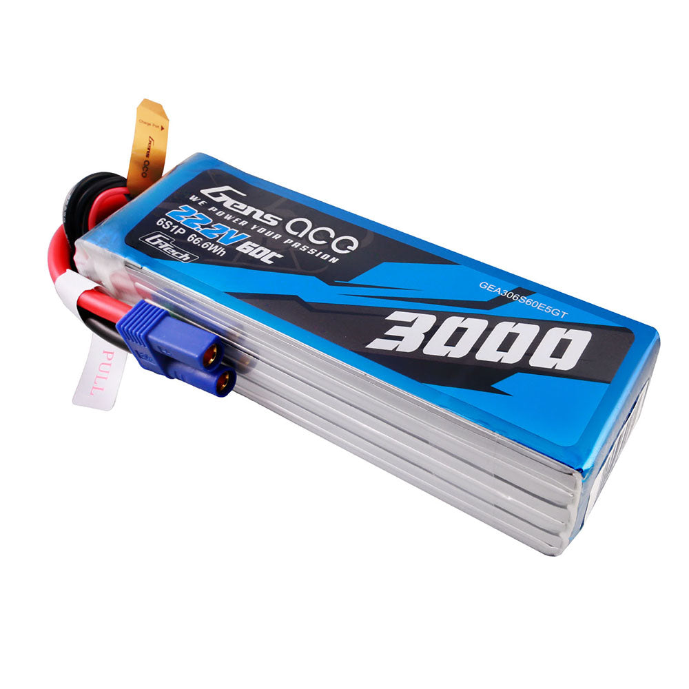 Gens Ace Classic 3000mAh 6S batterie LiPo EC5 60C