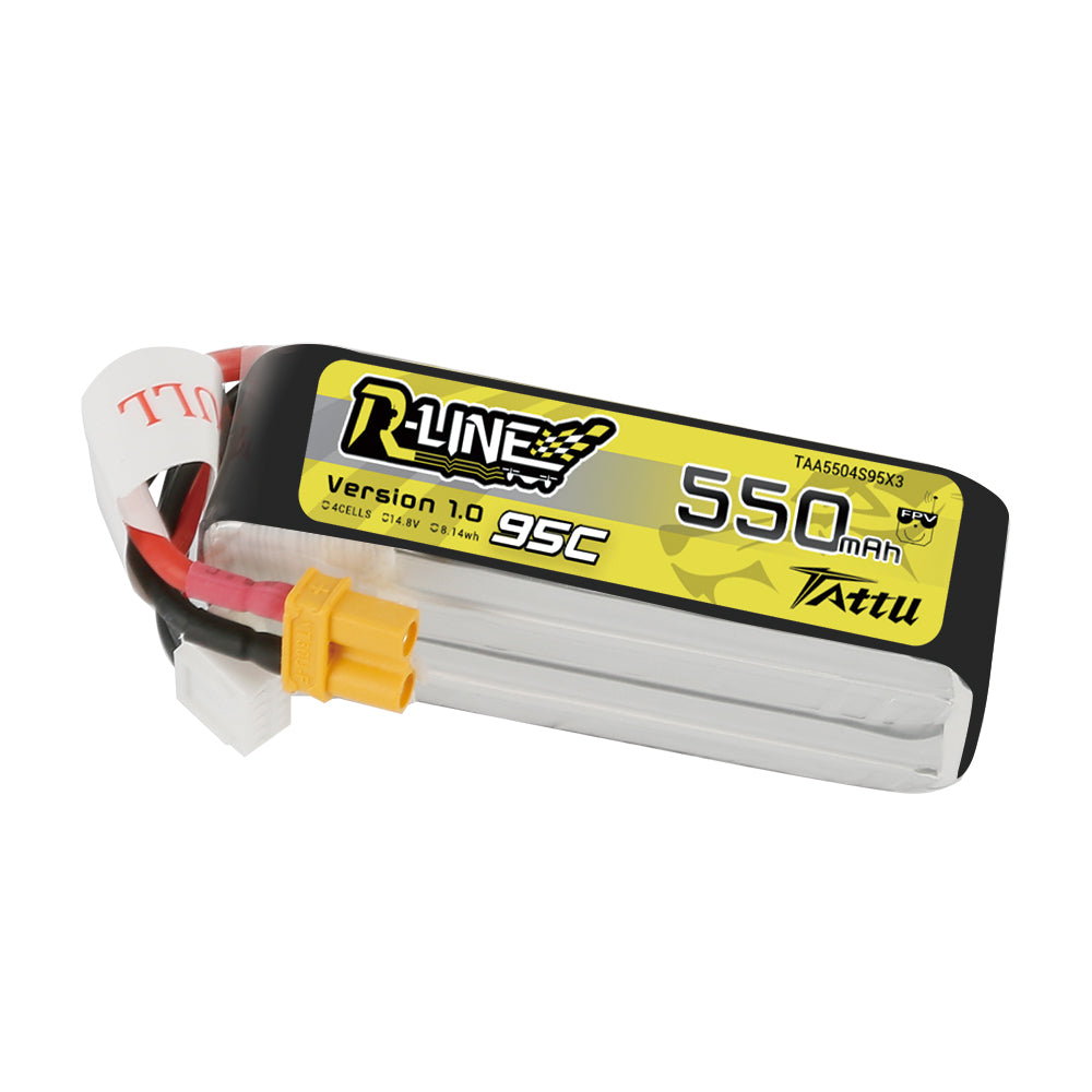 Tattu R-Line 550mAh 4S 95C batterie LiPo 14.8V XT30