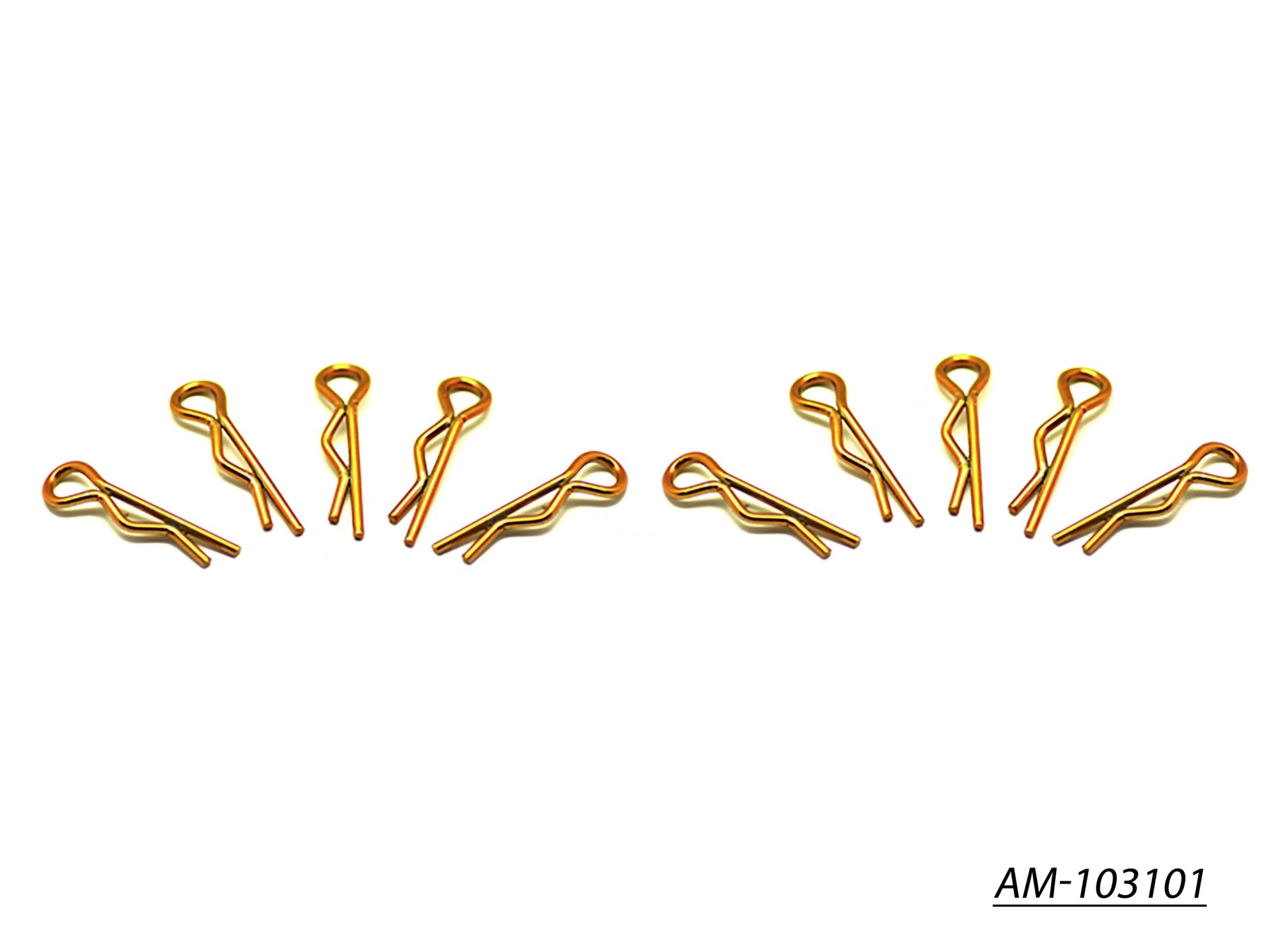Arrowmax Body Clip 1/10 Or x10 AM-103101 Clips Carrosserie