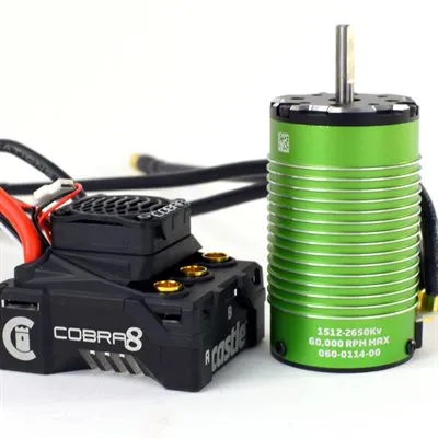 Castle Cobra 8 1512-2650KV V2 combo brushless 1/8 sensored