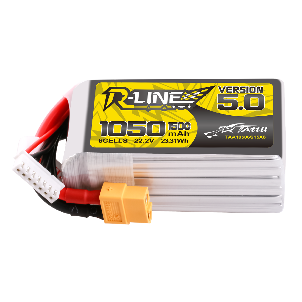 Tattu R-Line 5.0 1050mAh 6S 150C batterie Lipo XT60
