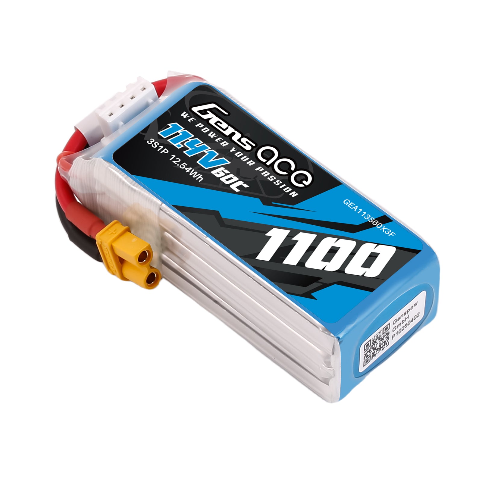 Gens Ace Air 1100mAh 3S 60C Batterie Lipo XT30 Heli HV