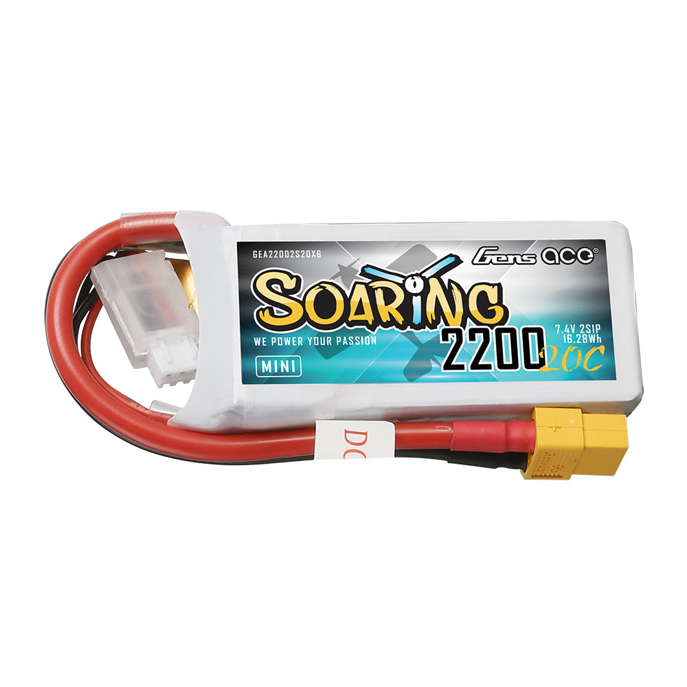 Gens Ace Air Classic 2200mAh 2S batterie LiPo 7.4V XT60
