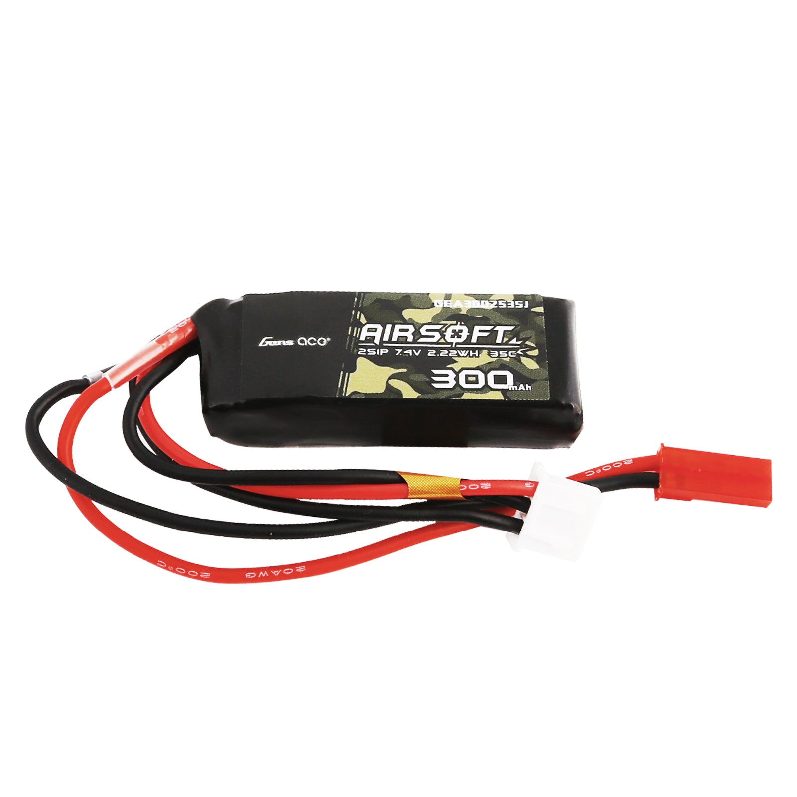 Gens Ace 300mAh 2S 35C batterie LiPo airsoft JST-SYP 7.4V