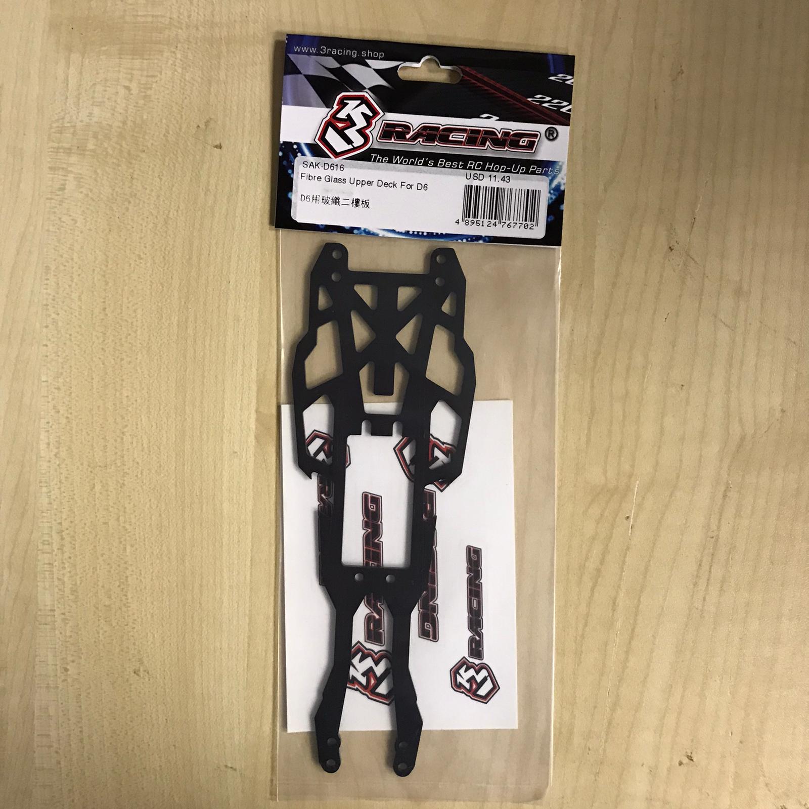 3Racing Sakura SAK-D616 Platine Supérieure Fibre D6