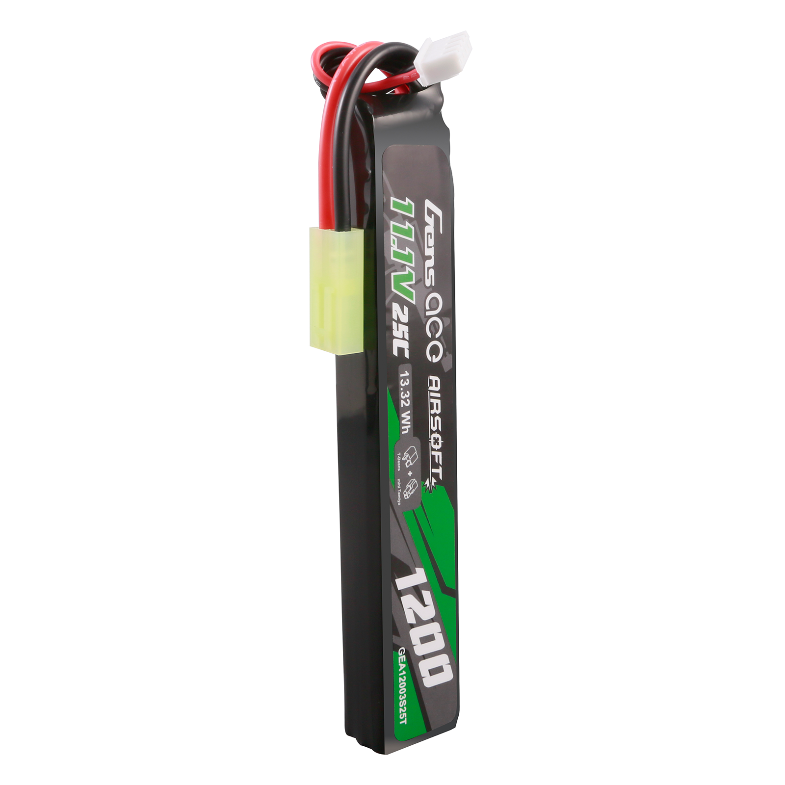 Gens Ace Airsoft 1200mAh 3S batterie lipo Tamiya 11.1V