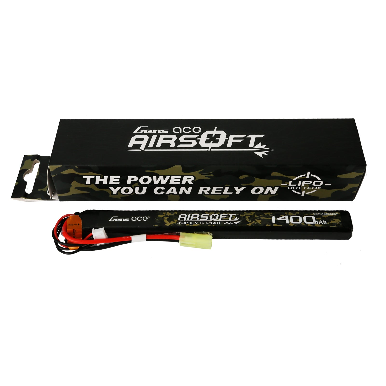 Gens Ace Airsoft 1400mAh 3S 11,1V batterie LiPo mini Tamiya