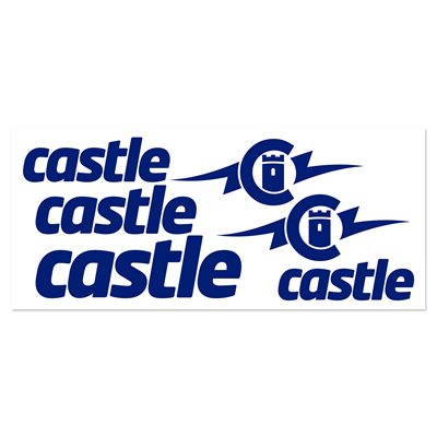 Castle Vinyl Decals stickers RC vinyle noir lot 6