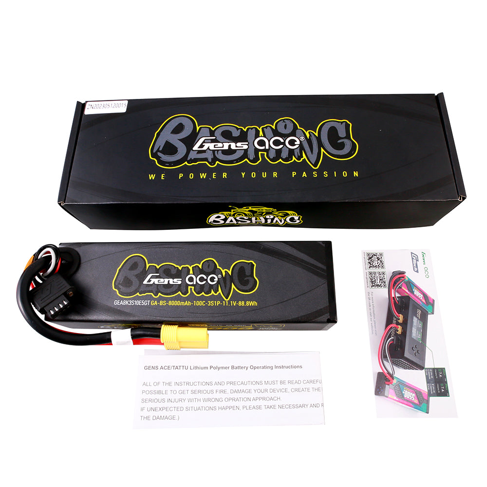 Gens Ace Bashing Pro 8000mAh 3S batterie LiPo 100C EC5
