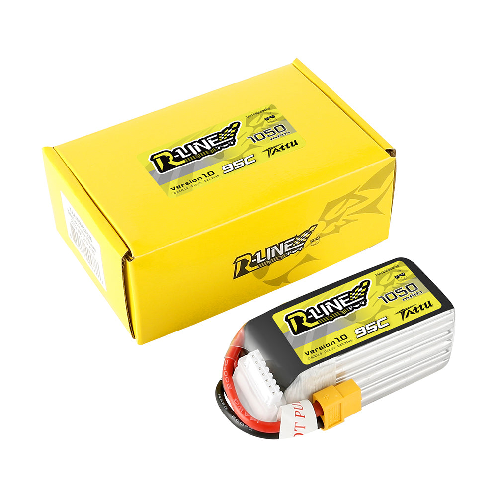 Tattu R-Line 1050mAh 6S 95C batterie Lipo XT60 drone FPV