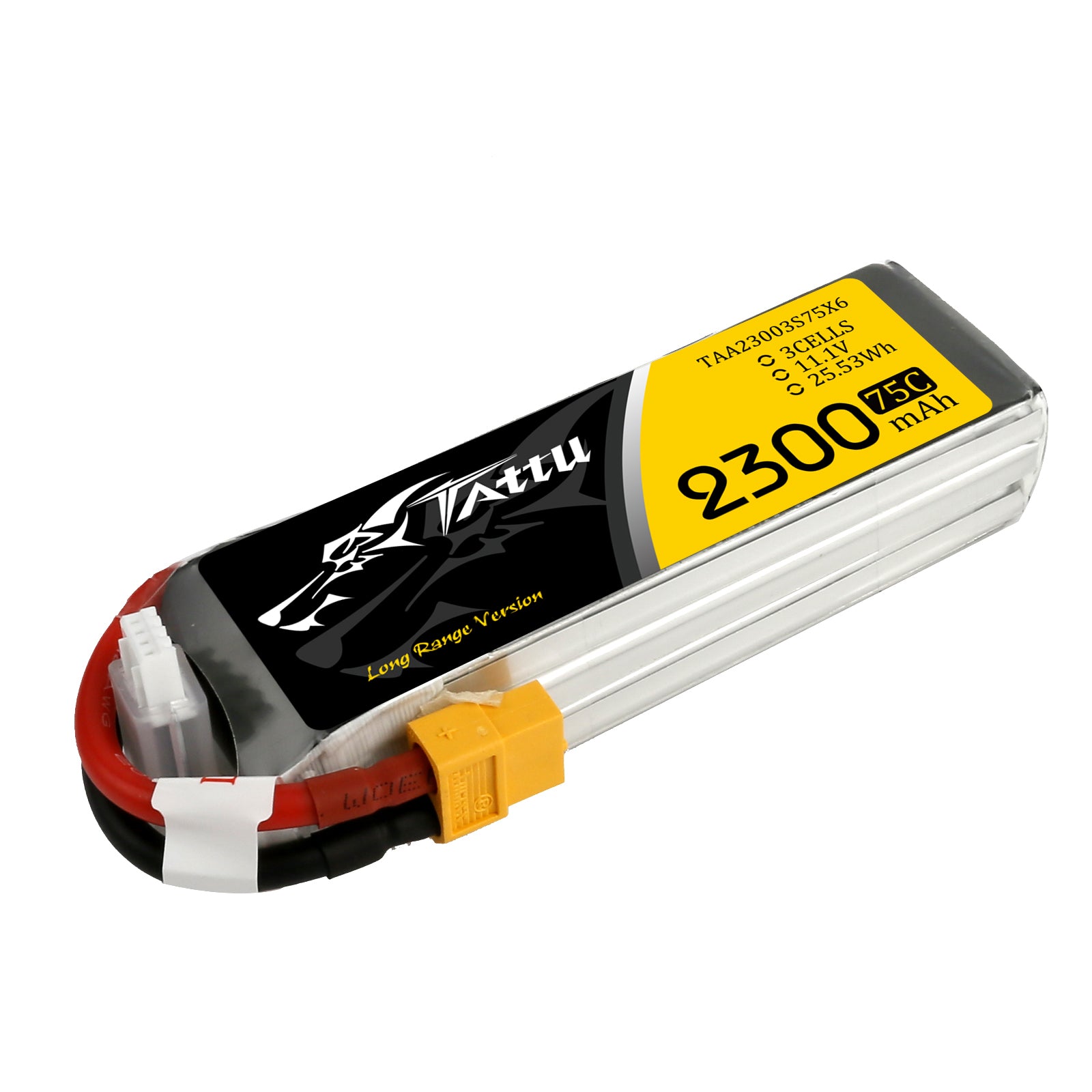 Tattu 2300mAh 3S batterie LiPo XT60 75C FPV