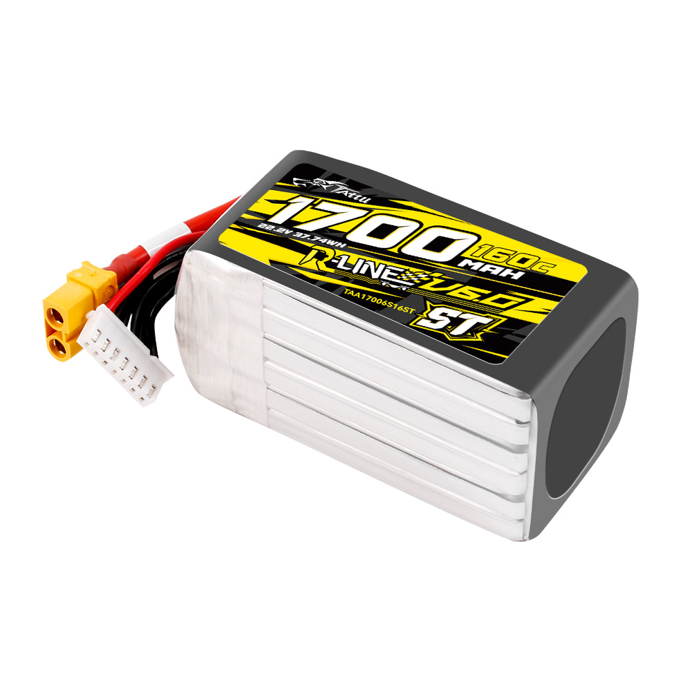 Tattu R-Line 1700mAh 6S 160C 22.2V batterie LiPo XT60 ST