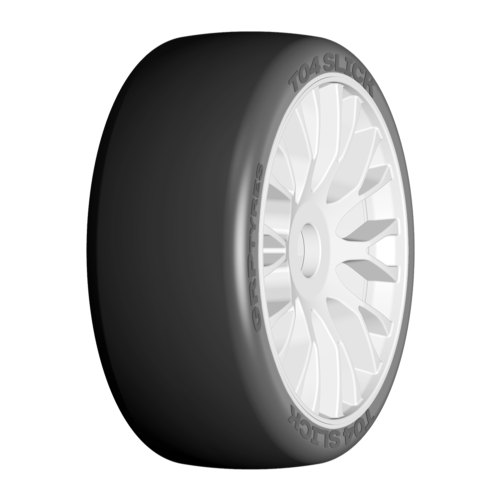 GRP 1:8 GT GTH04-XM4 pneus slick collés paire gomme XM4