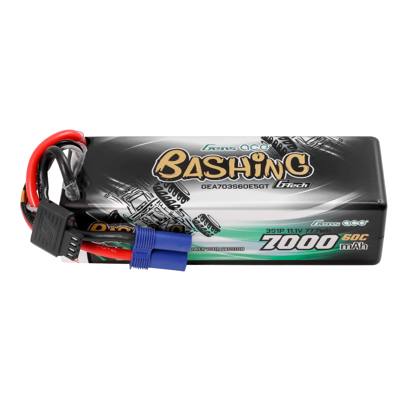 Gens Ace Bashing 7000mAh 3S batterie LiPo T Plug 60C