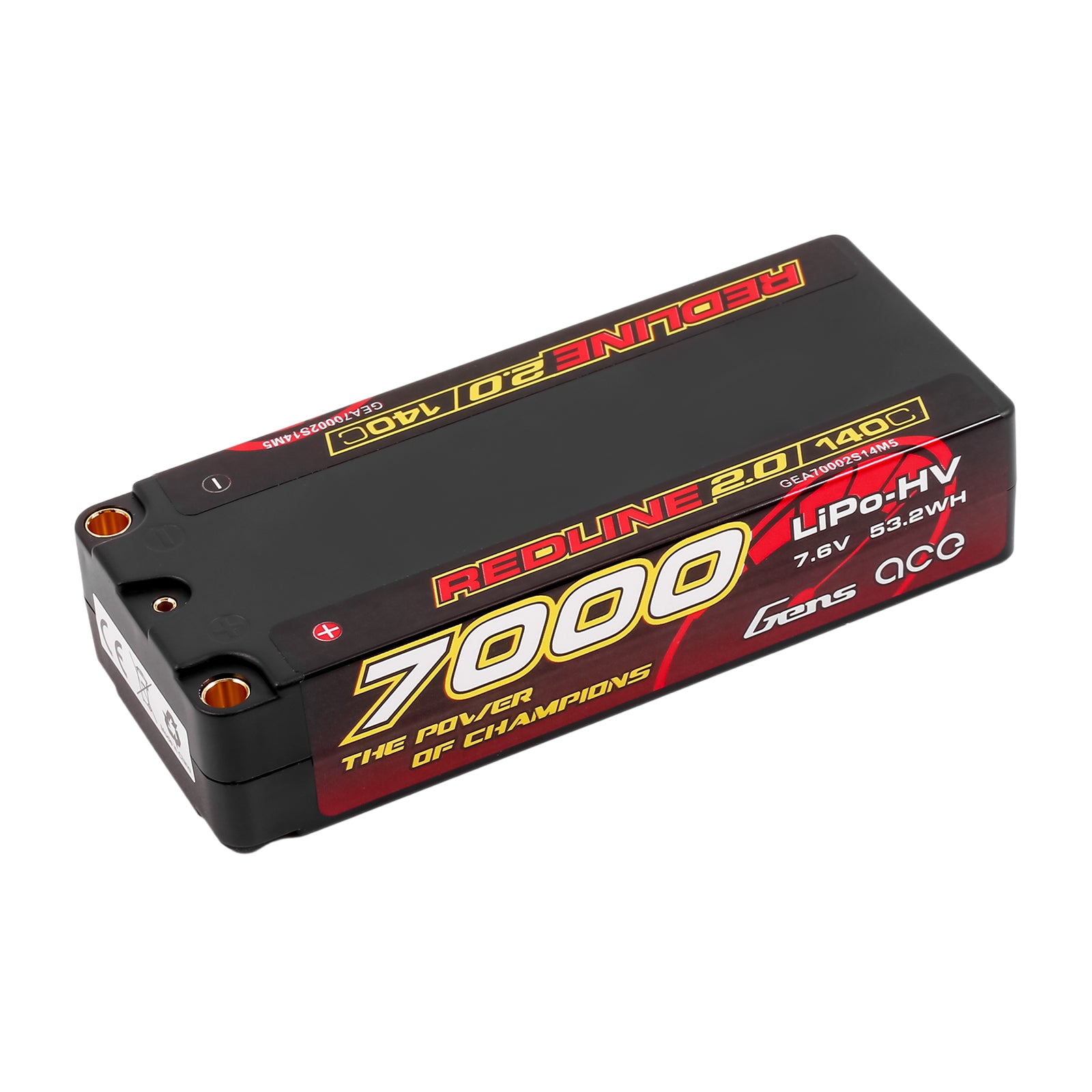 Gens Ace Redline 2.0 7000mAh 2S batterie LiPo HV 7.6V 140C