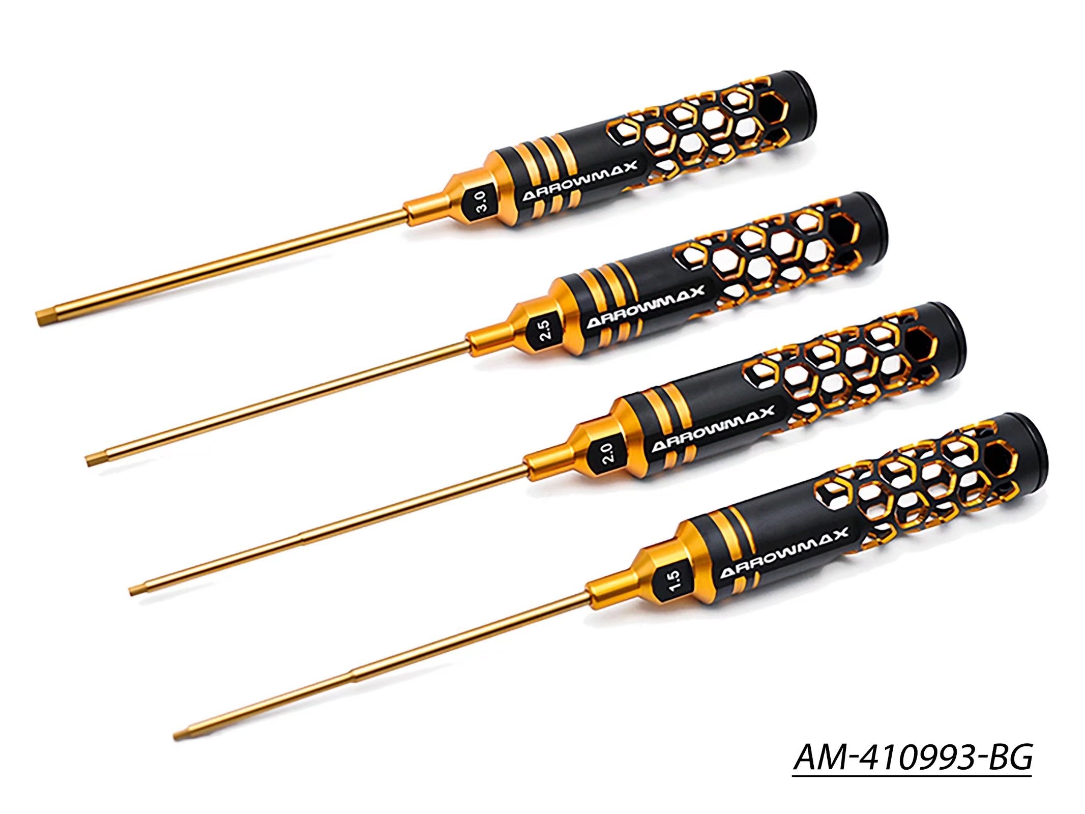 Arrowmax AM-410993-BG Set 4 Clés Allen 1.5-3.0x100mm