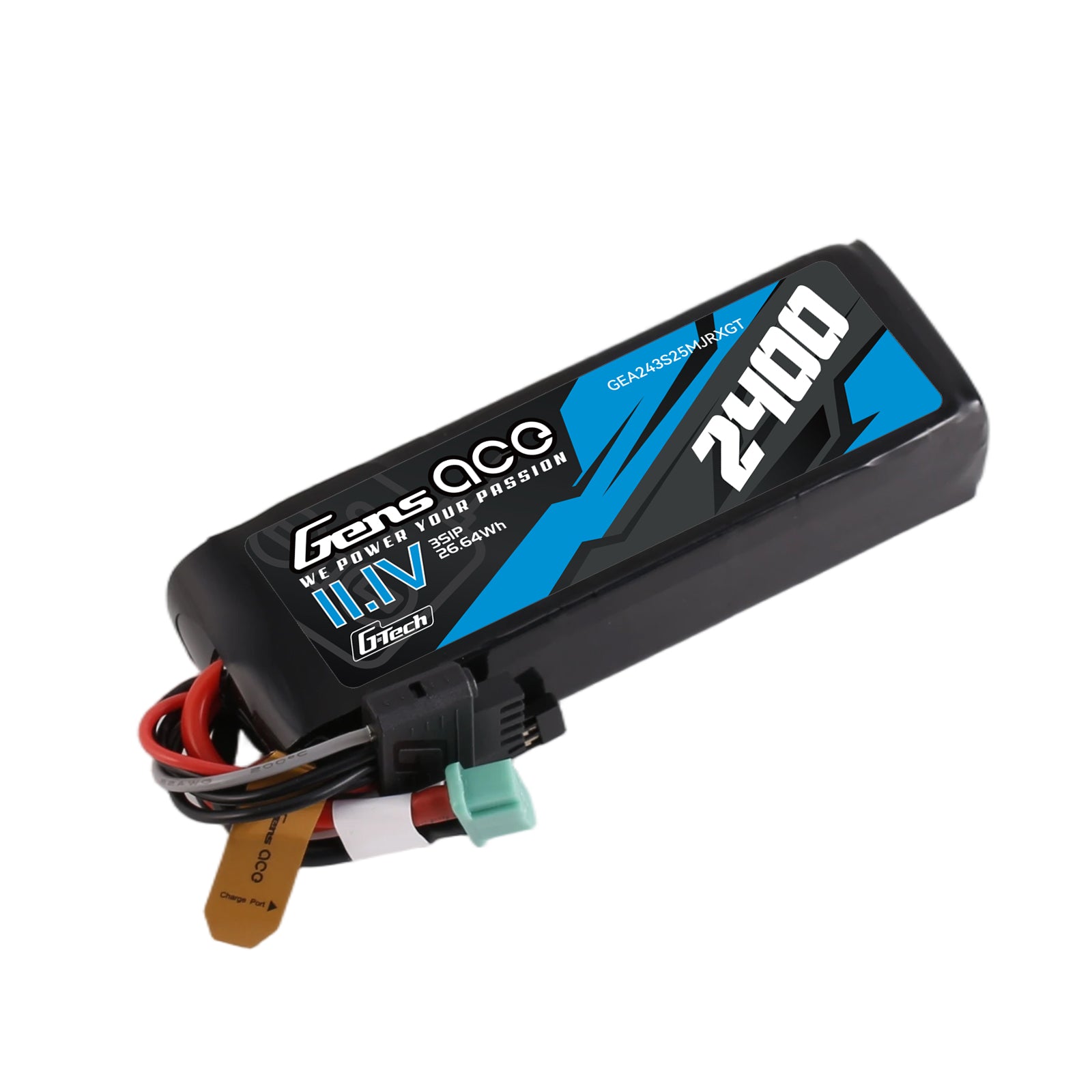Gens Ace TX/RX 2400mAh 3S 25C batterie LiPo 11,1V