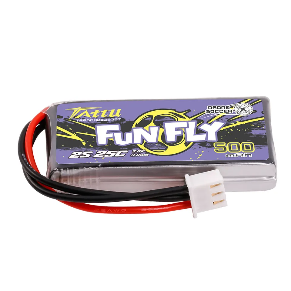 Tattu FunFly 500mAh 2S batterie LiPo HV JST 7,6V