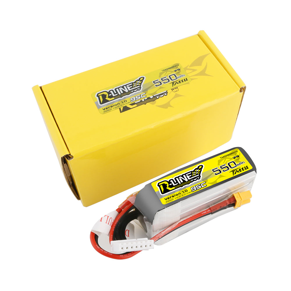 Tattu R-Line 550mAh 6S batterie FPV 95C XT30