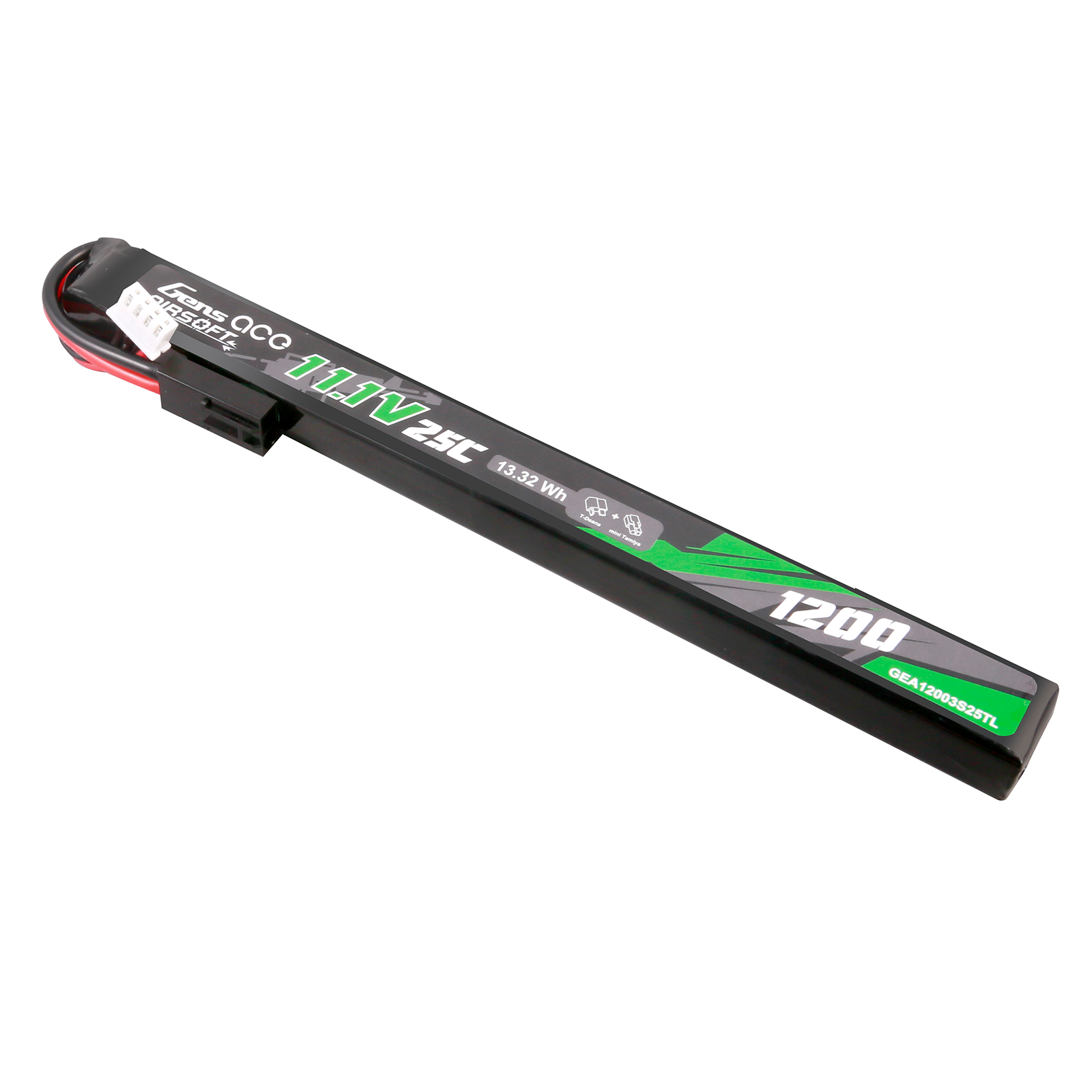 Gens Ace Airsoft 1200mAh 3S 25C batterie LiPo Tamiya