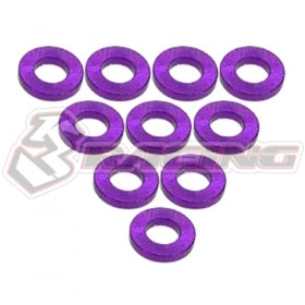 3Racing 3RAC-WF310 rondelle alu M3x6 1mm lot 10 noires