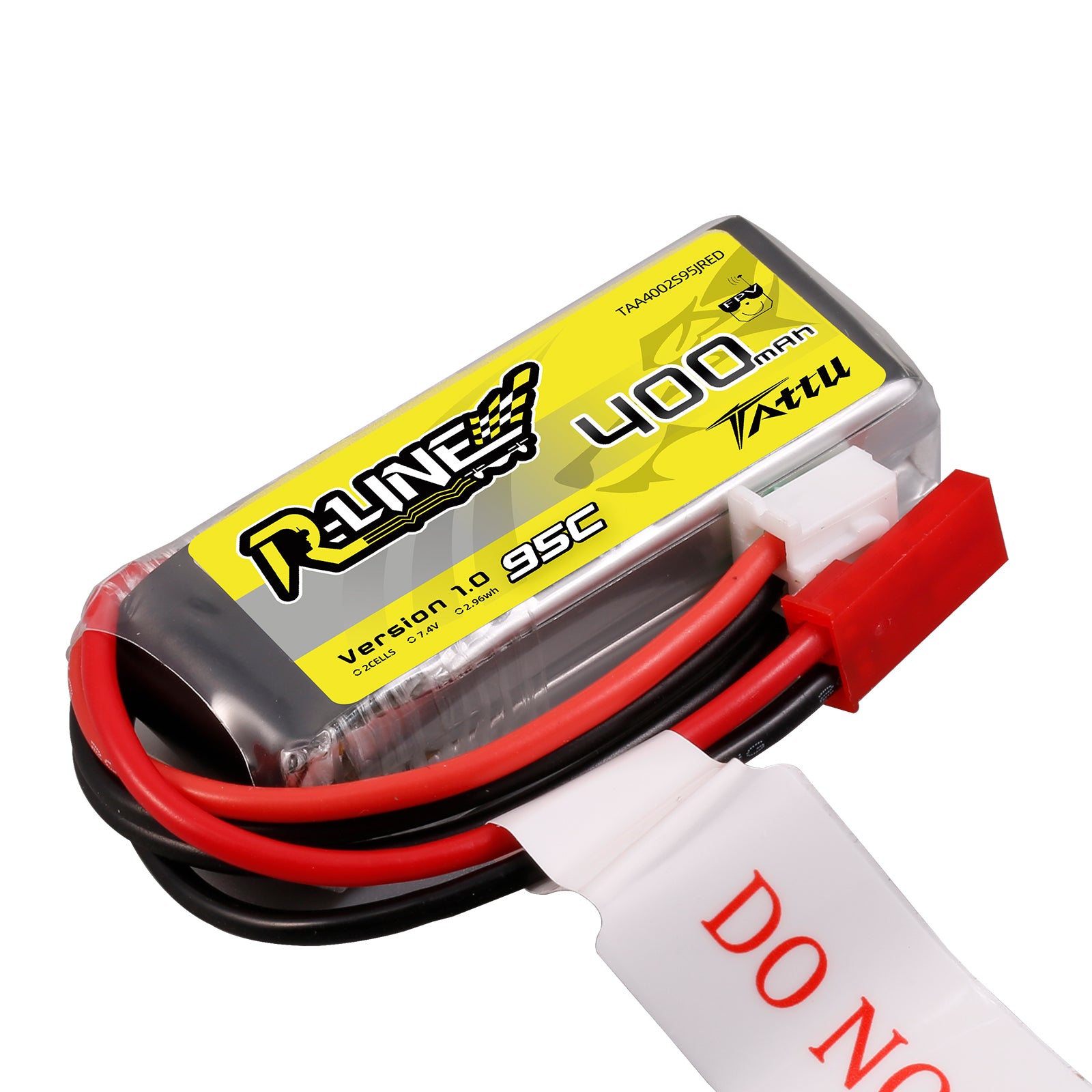 Tattu R-Line 400mAh 2S batterie LiPo 95C JST-SYP