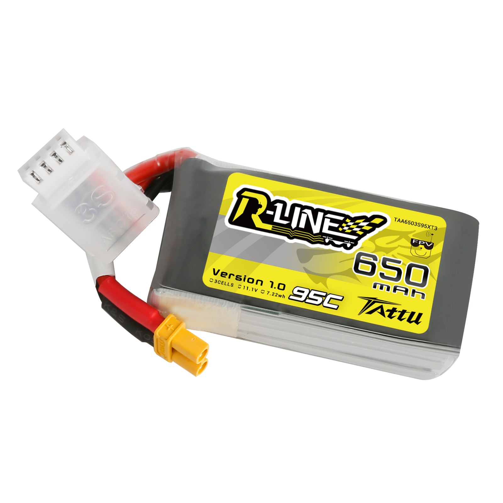 Tattu R-Line batterie lipo 650mAh 3S XT30 95C FPV