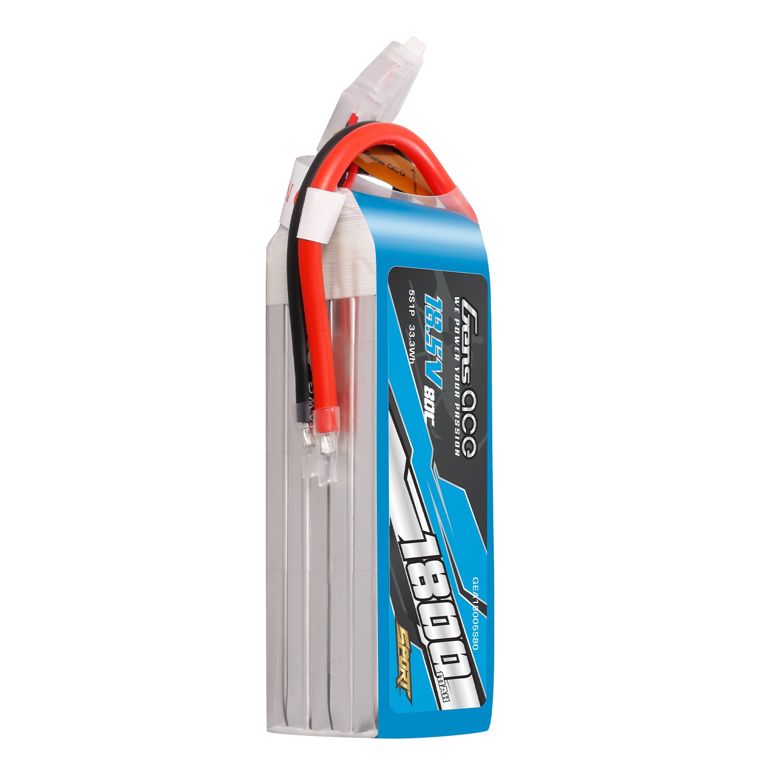 Gens Ace Sport 1800mAh 5S batterie LiPo 18.5V 80C F5B
