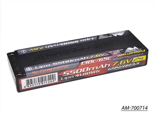 Arrowmax AM-700714 batterie LiPo 2S 5500mAh 7,6V 65C