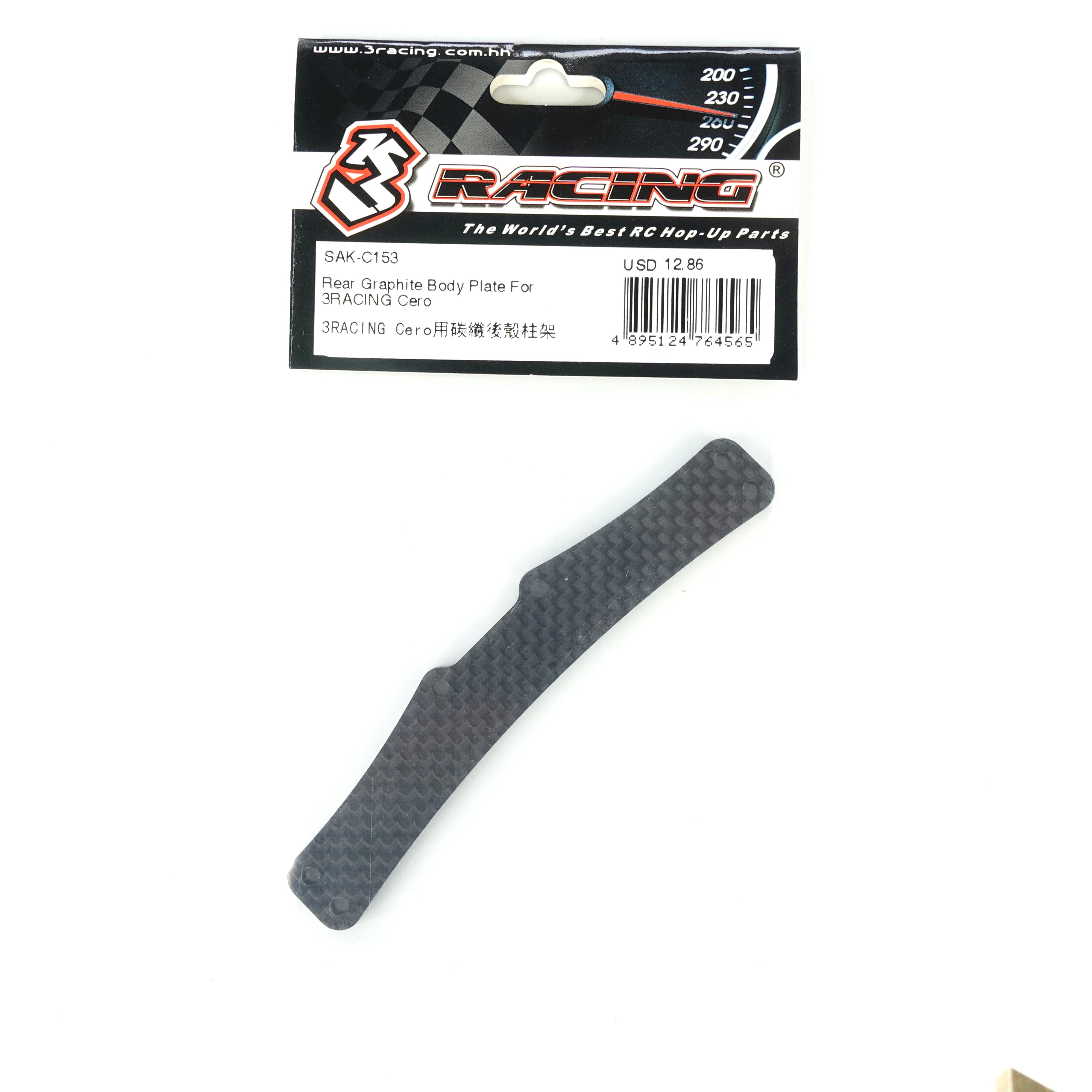 3Racing Cero SAK-C153 platine arrière graphite carrosserie