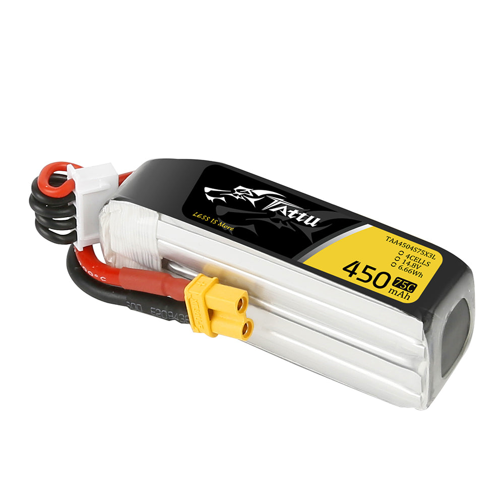 Tattu 450mAh 4S batterie FPV 14.8V 75C XT30 Cinewhoop