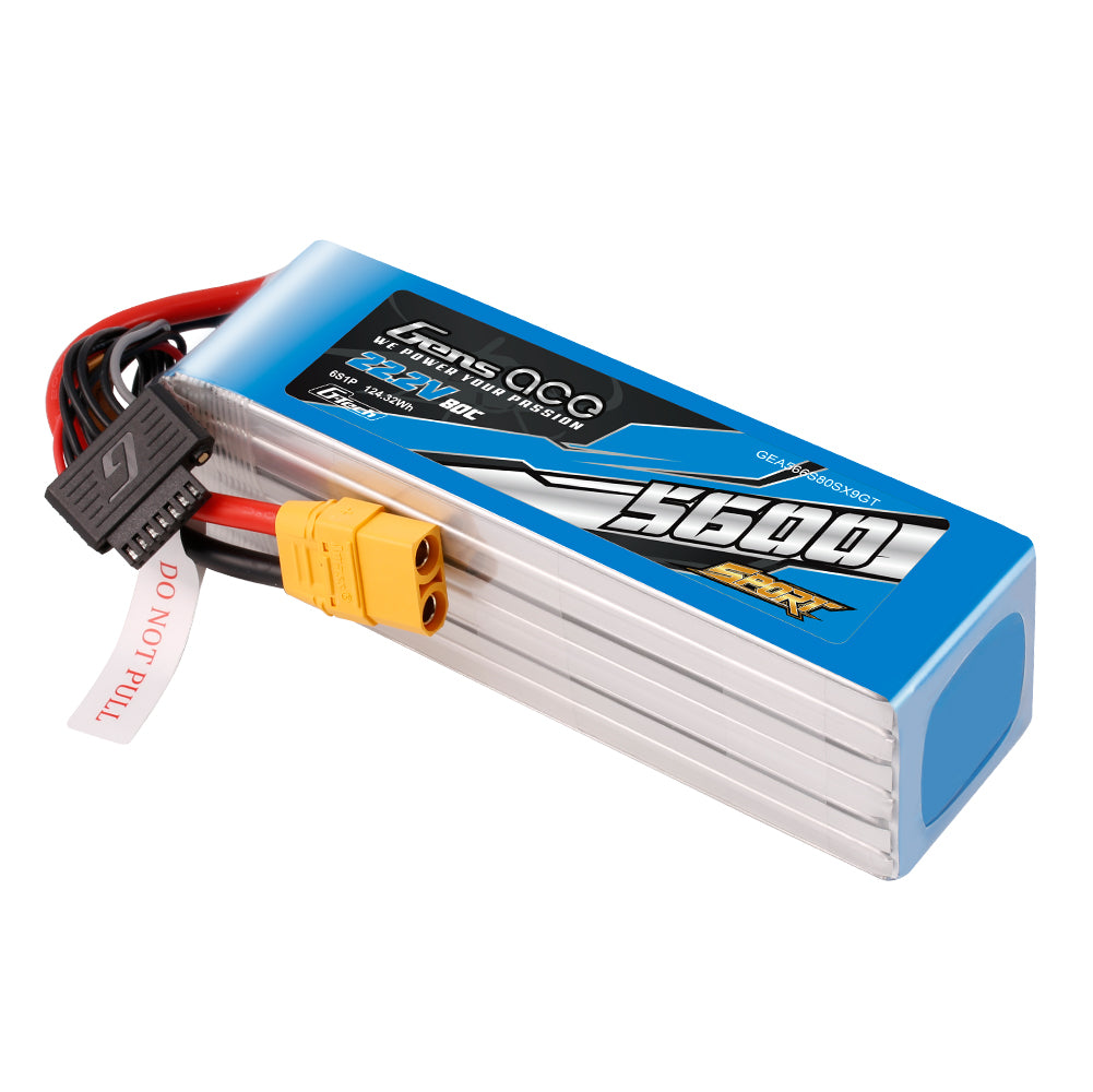 Gens Ace Sport 5600mAh 6S 80C batterie LiPo XT90 hélico 700