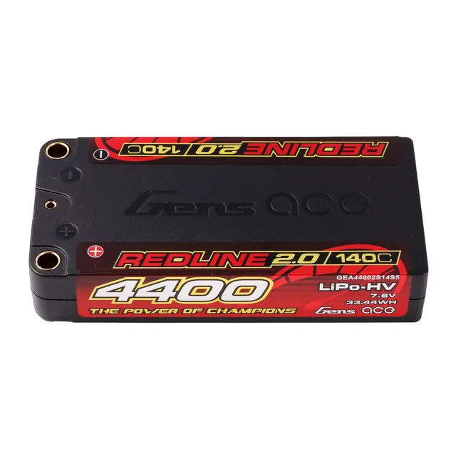 Gens Ace Redline 2.0 4400mAh 2S batterie LiPo Shorty HV