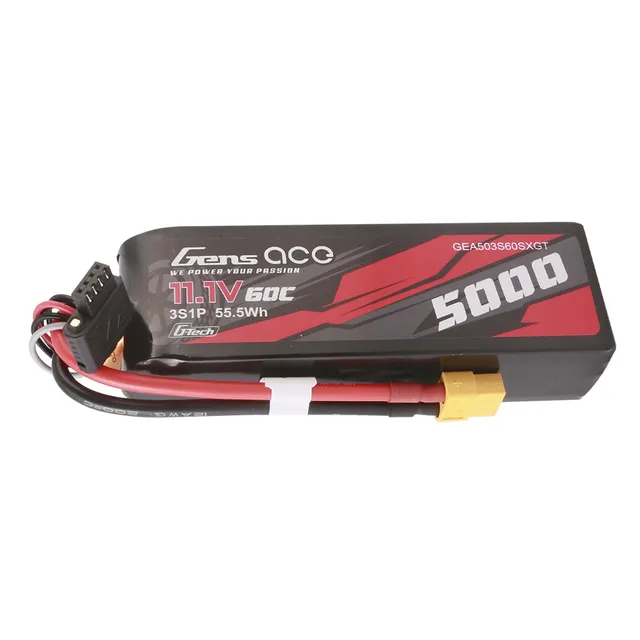 Gens Ace 5000mAh 3S 60C batterie LiPo Shorty XT60
