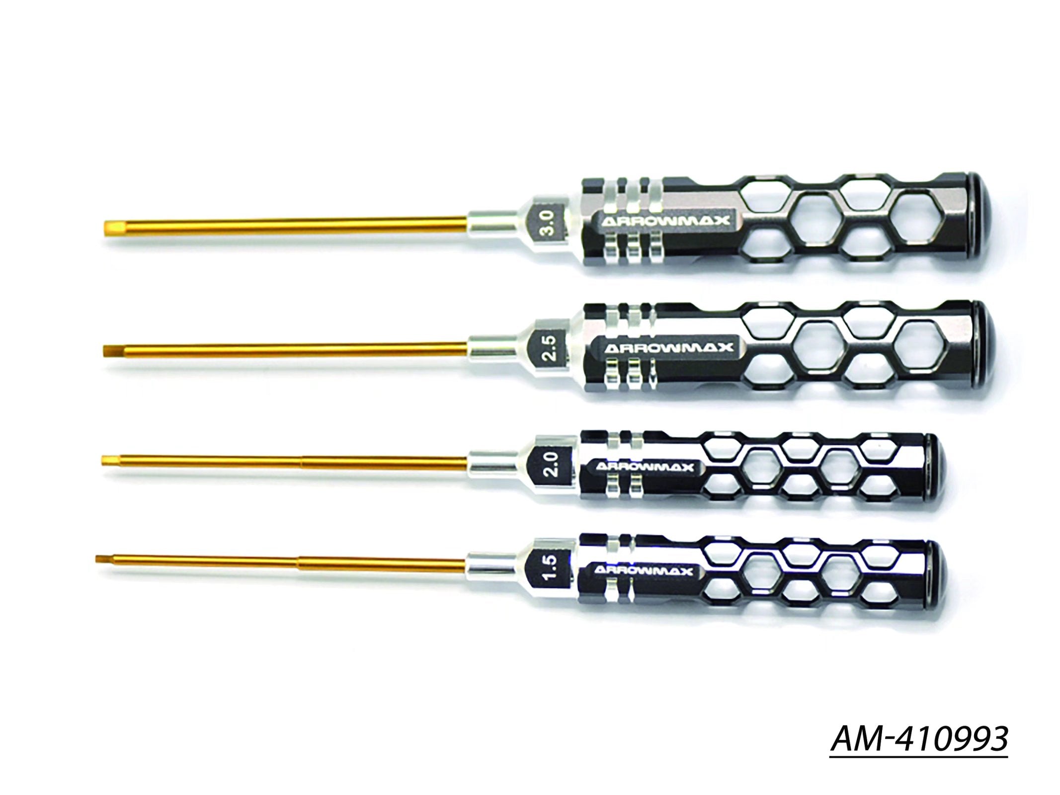 Arrowmax Tools Set AM-410993 Clé Allen 1.5-3.0x100mm Honeycomb 4 pcs