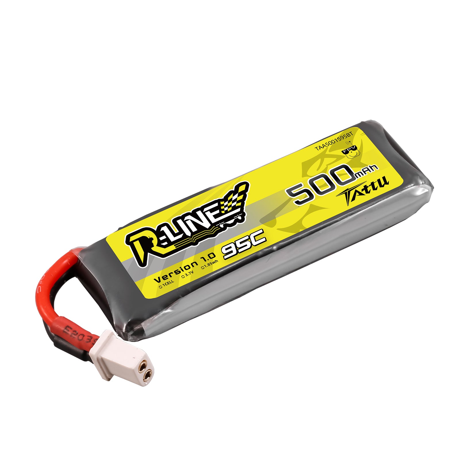 Tattu 500mAh 1S 95C batterie LiPo BT2.0 3,7V R-Line