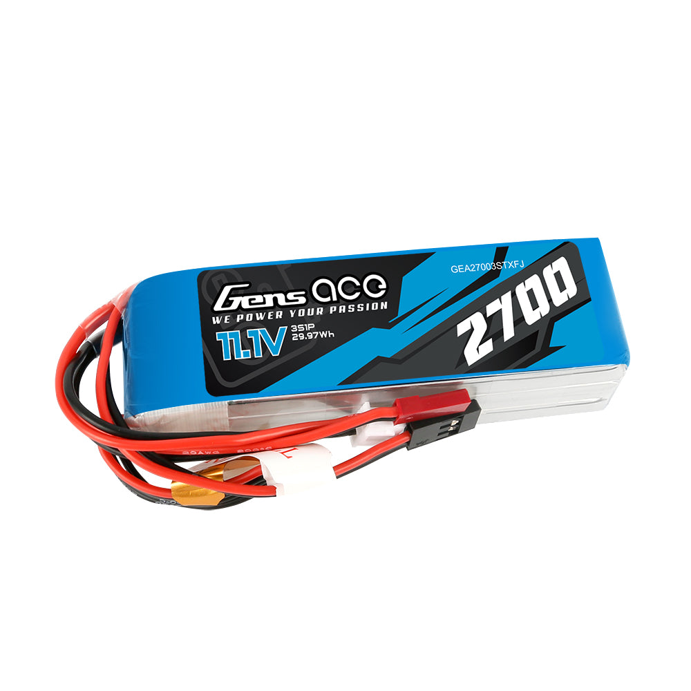 Gens Ace 2700mAh 3S batterie LiPo radio TX RX 11,1V