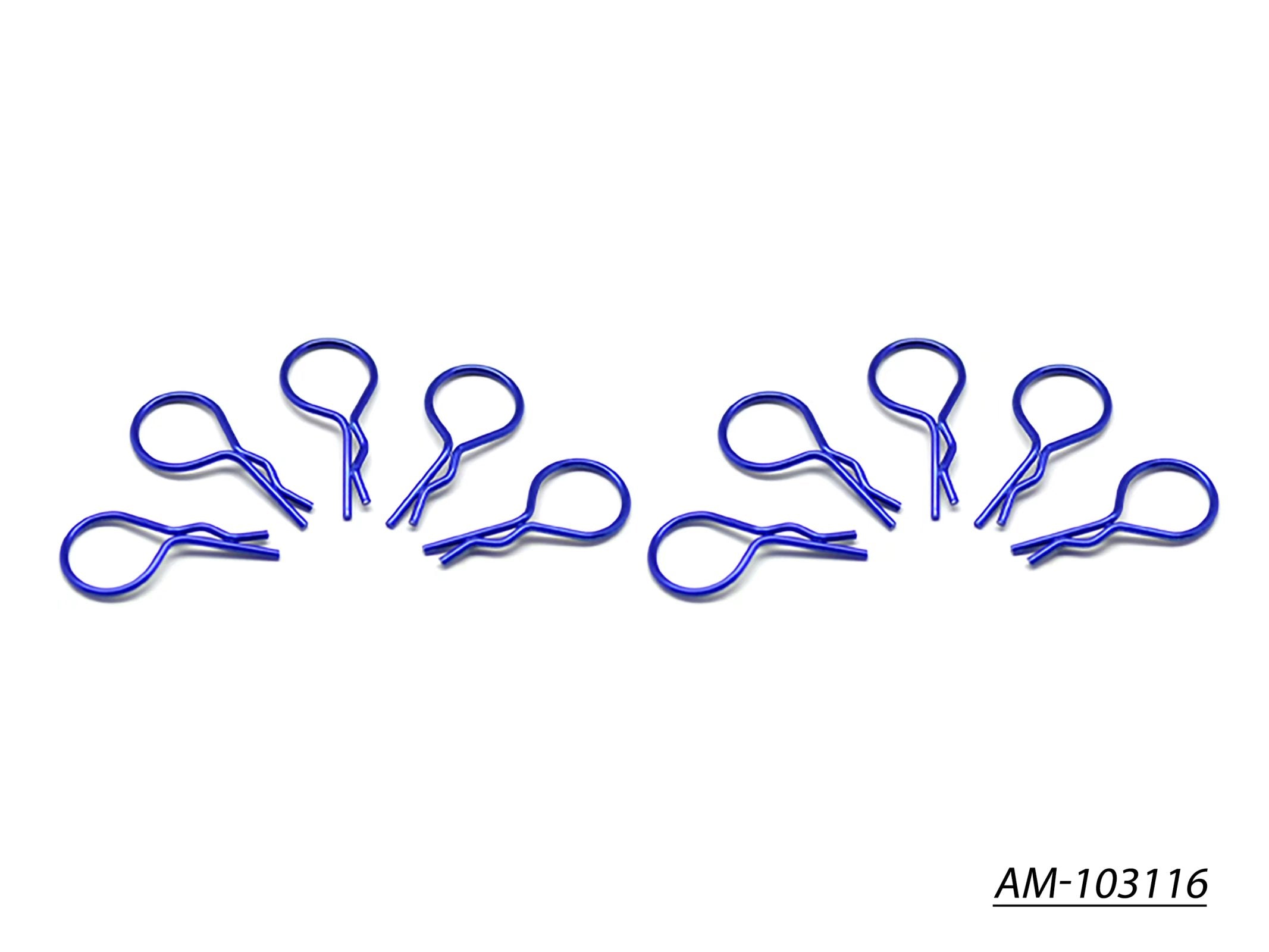 Arrowmax AM-103116 clips carrosserie 1/10 bleu x10