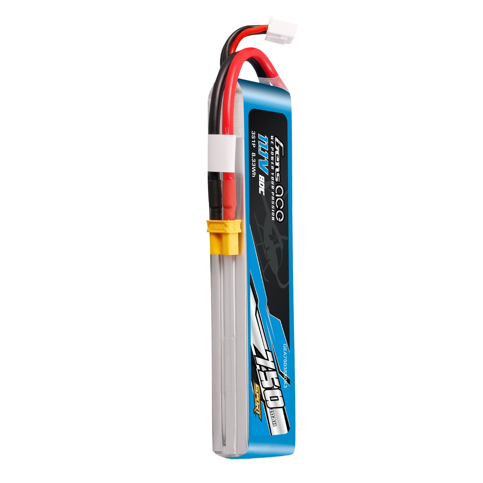 Gens Ace Sport 750mAh 3S batterie LiPo 80C XT30