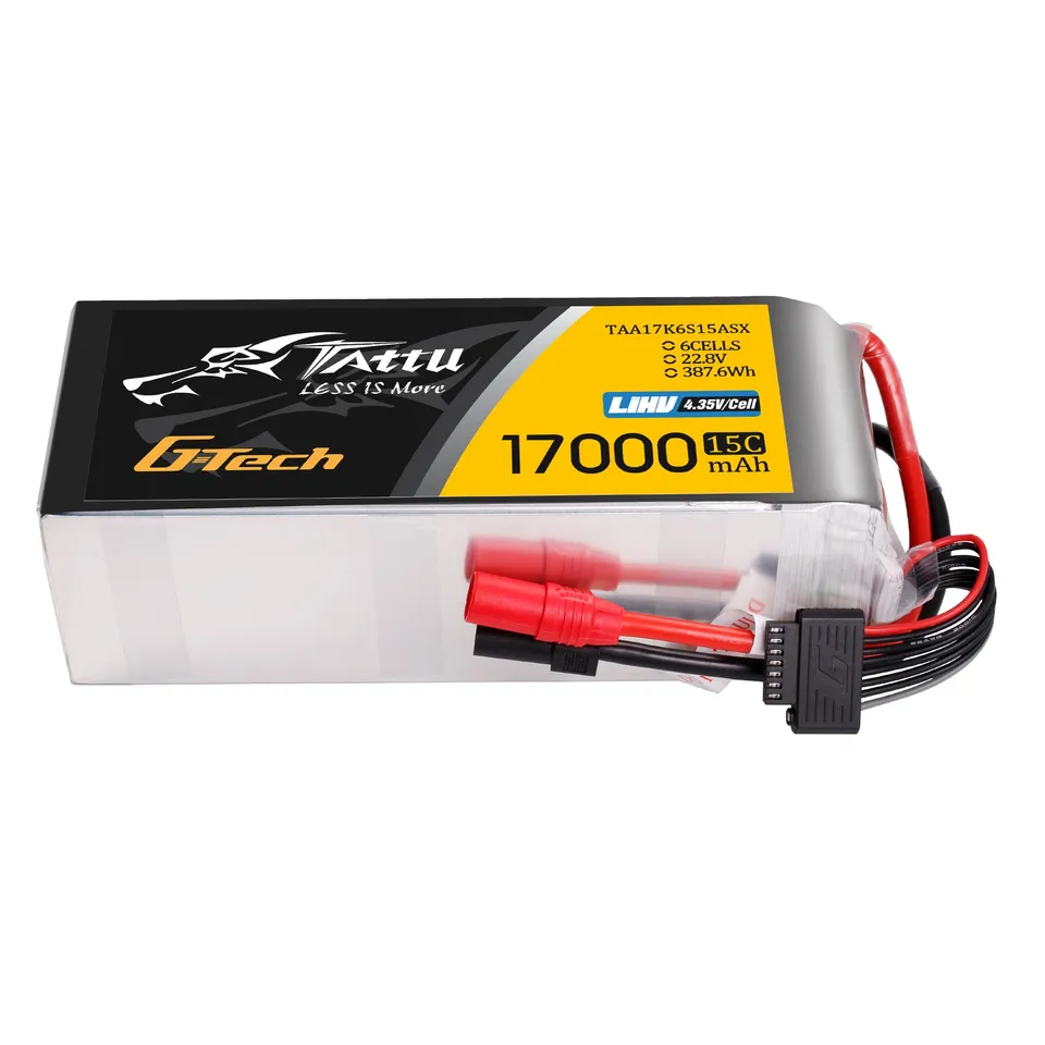 Tattu UAV 17000mAh 6S 15C batterie LiPo HV 22.8V AS150
