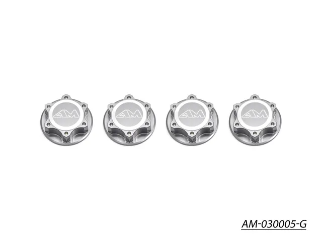 Arrowmax AM-030005-G Écrous Roue Alu 1/8 Fermés Gris x4