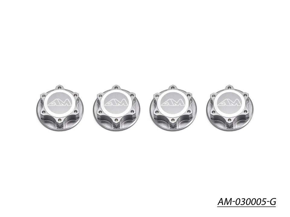 Arrowmax AM-030005-G Écrous Roue Alu 1/8 Fermés Gris x4