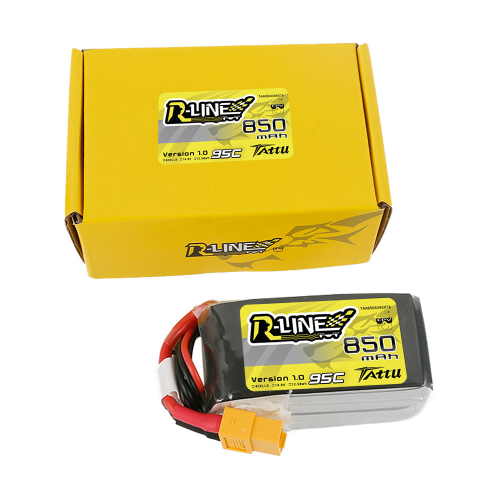 Tattu R-Line 850mAh 4S 95C Batterie Lipo XT60 FPV racing