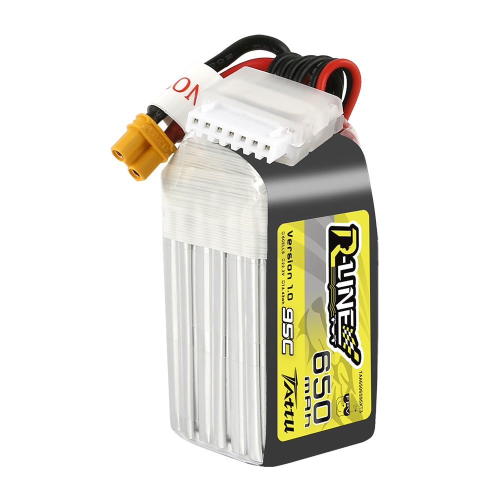 Gens Ace Tattu R-Line 650mAh 6S batterie LiPo XT30 95C