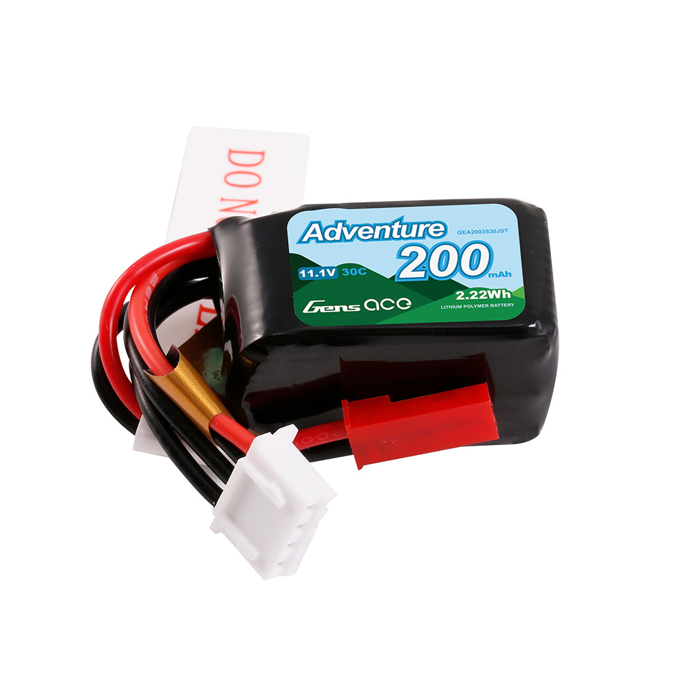 Gens Ace Car Classic 200mAh 3S batterie LiPo JST 30C