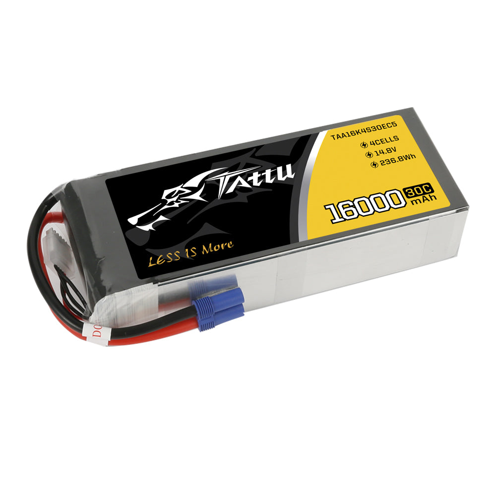 Tattu 16000mAh 4S 30C 14.8V batterie LiPo drone EC5
